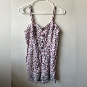 Wallflower Pink and White Floral Romper